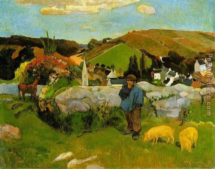 Paul Gauguin The Swineherd Brittany